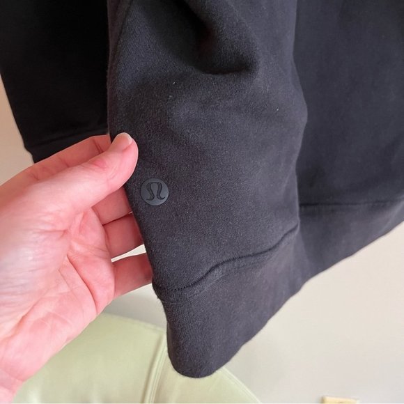 Lululemon All Yours Cotton Black Fleece Hoodie - Picture 6 of 7